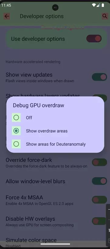 Debug GPU overdraw